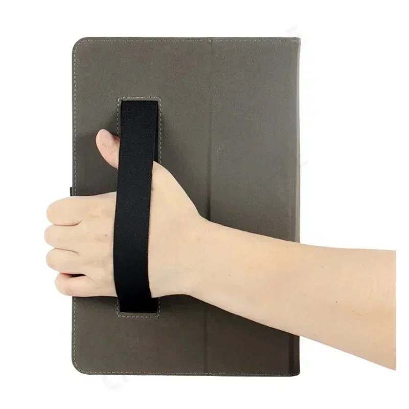8.4 Tablet Folio PU Leather Magnetic Cover Case with Hand Strap