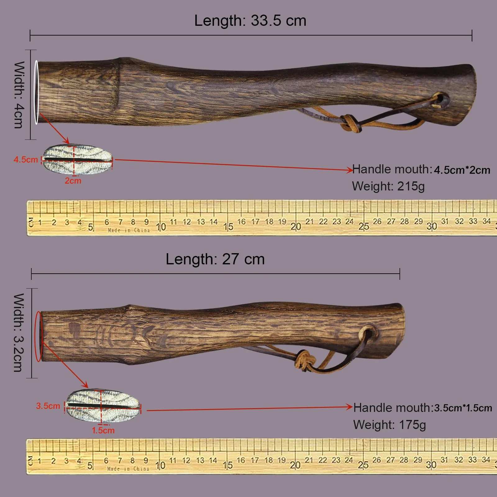 WPKOPYA(USA)  Beech wood short handaxe handle, outdoor logging axe handle, tactical axe handle 6