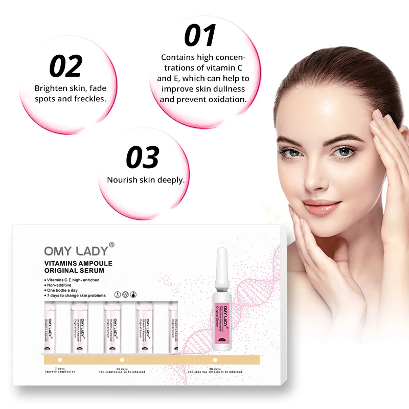 Newest 7PCS Facial Serum Essence Whitening Moisturizing Weaken Fine Lines Anti-aging Anti-wrinkles Nourishing Repairing collagen serum facial essence hyaluronic acid whitening moisturizing anti aging products care wrinkles intense hydration sk j2u5