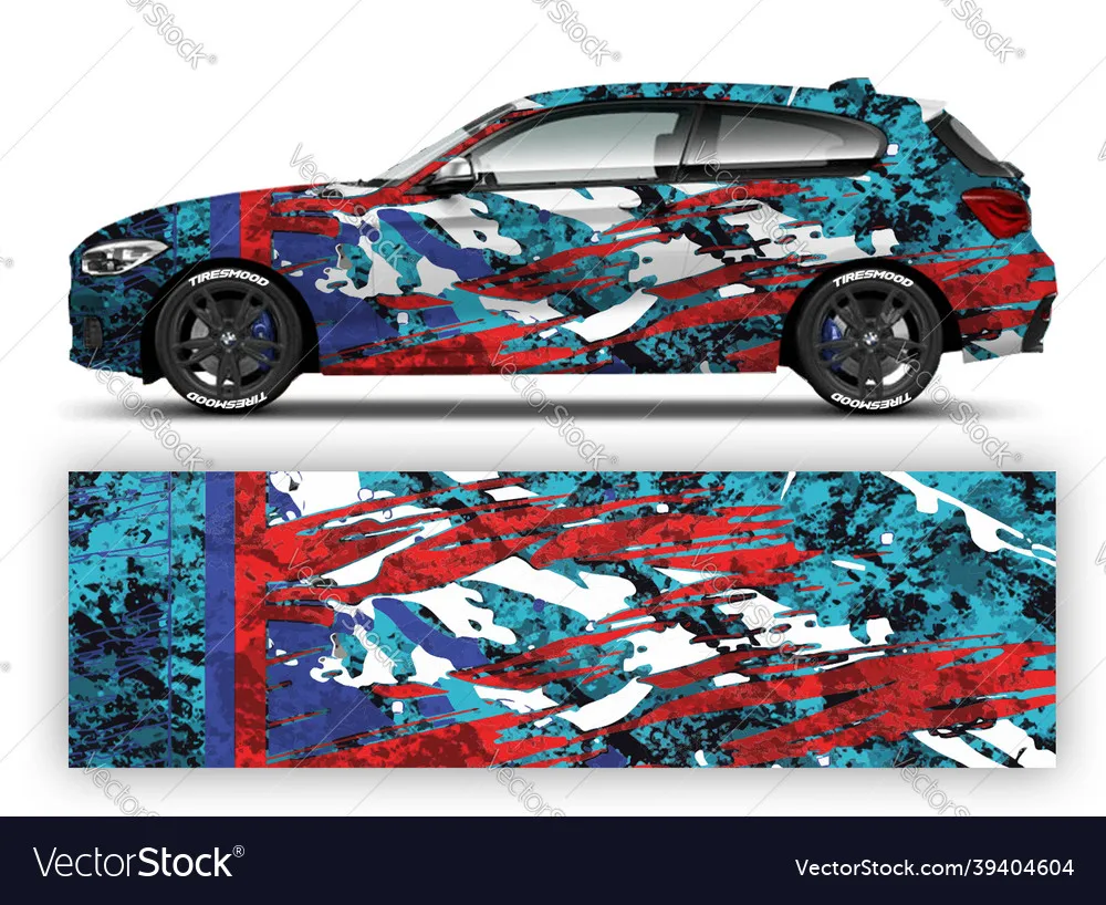 

Graffiti Sticker Car Decal Car Full Wrap Sticker Decorative Cut Body Racing Graphic Decal Vinyl Wrap Modern Design Red Retro