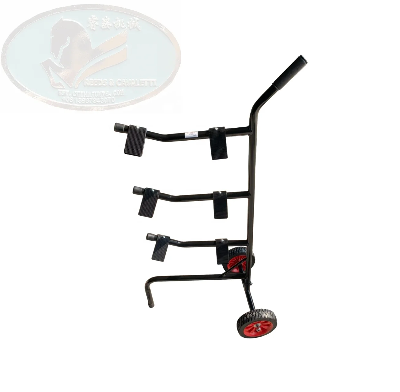 Three-layered Trolley-type Saddle Rack with PE Handles High-quality PVC Wheels Portable Saddle Trolley