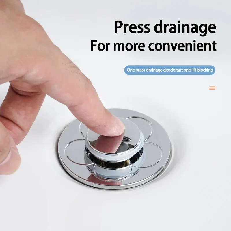 Washbasin Universal Pressing Water Plug Anti-rust Spring Copper Core Drainer Filter Anti-blocking Anti-odor Accessory