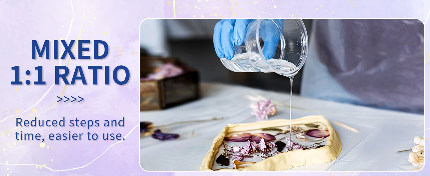 14-Unzen-Set aus kristallklarem Epoxidharz, 1:1-Mix, blasenfrei, vergilbungssicher, selbstnivellierendes Harz für Schmuck, Formen, Becher und DIY-Geschenk – Detail 7