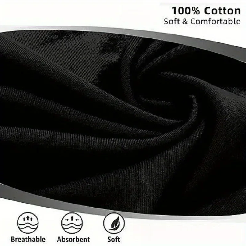 تي شيرت رجالي قطني مطبوع عليه رسومات مضطربة 100% قطن برقبة دائرية وأكمام قصيرة كاجوال مناسب لجميع المواسم