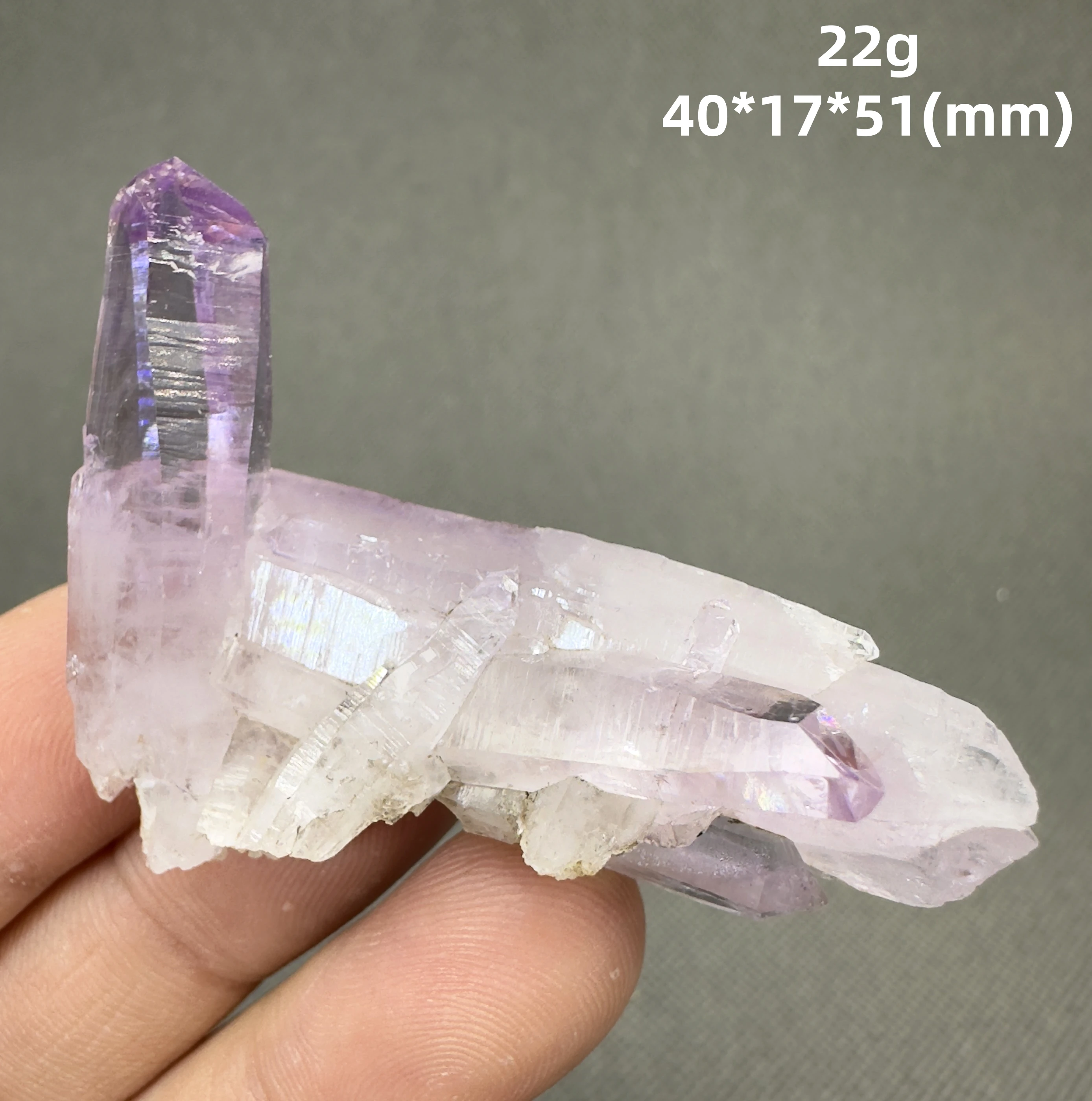22 g Natural Rare Mexico Cruz amethyst mineral + healing quartz crystals and stones rock gemstone 2