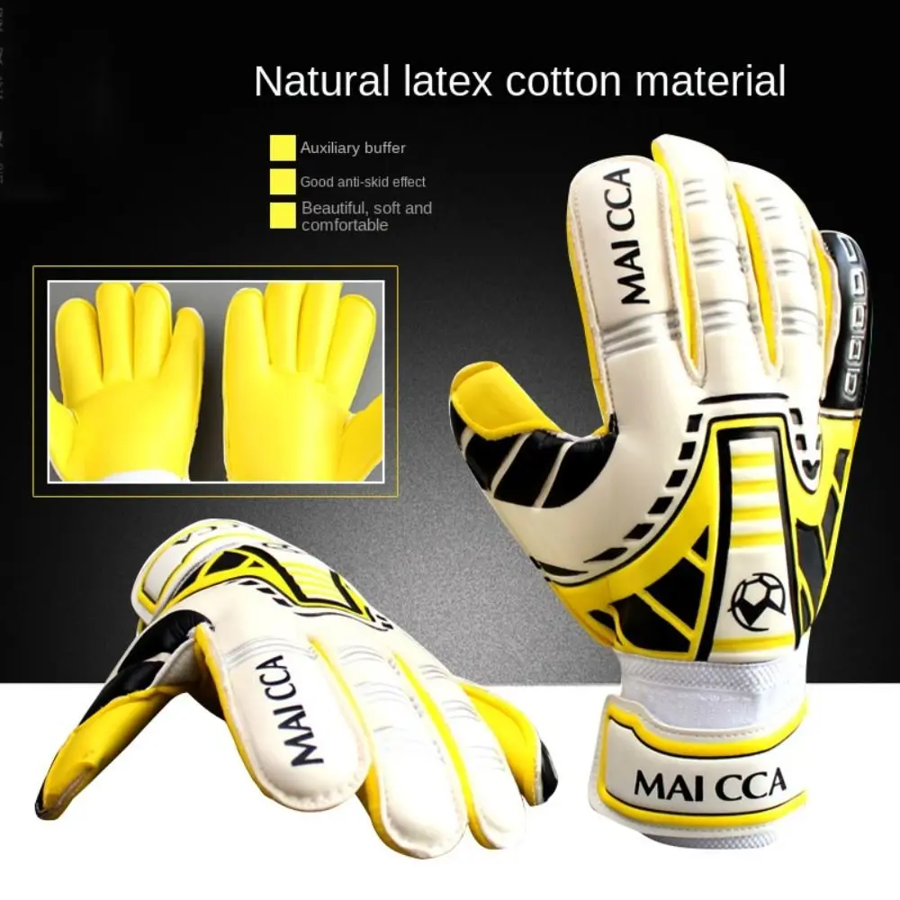 

Finger Protection Goalkeeper Gloves Cushioning Wear Resistant Adult Goalie Gloves Mesh Antiskid Latex Gloves