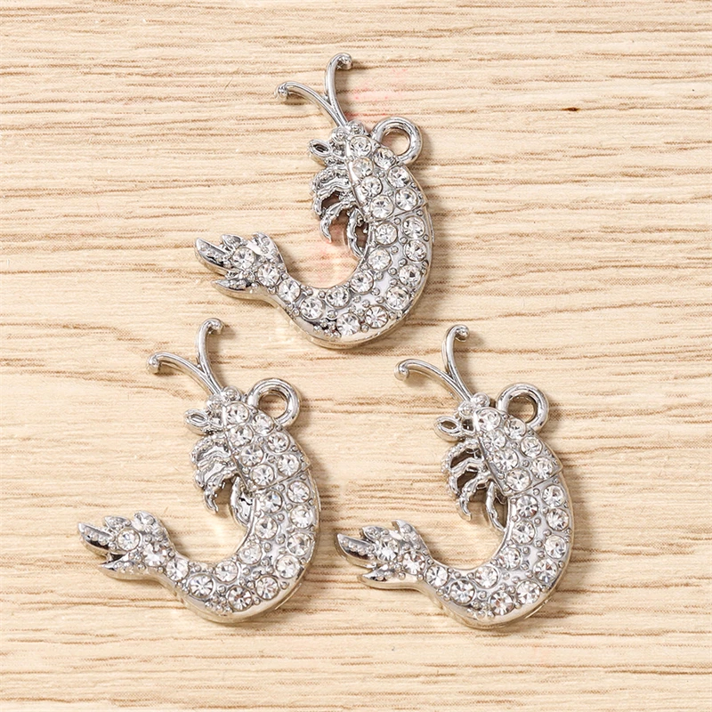 10 Stück 18 x 24 mm niedliche Kristall-Metall-Hummel-Anhänger für die Schmuckherstellung, Halsketten, Ohrringe, Armbänder, DIY-Bastelzubehör – Detail 6