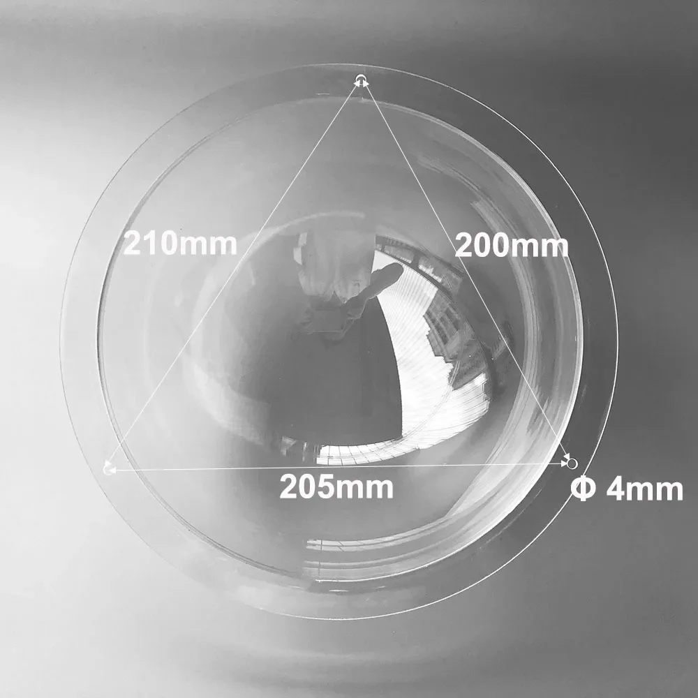 249x114mm 9 Inch Crystal PTZ High-speed Dome Camera Acrylic Plexiglass Sphere Clear Dust Cover Housing Accessories