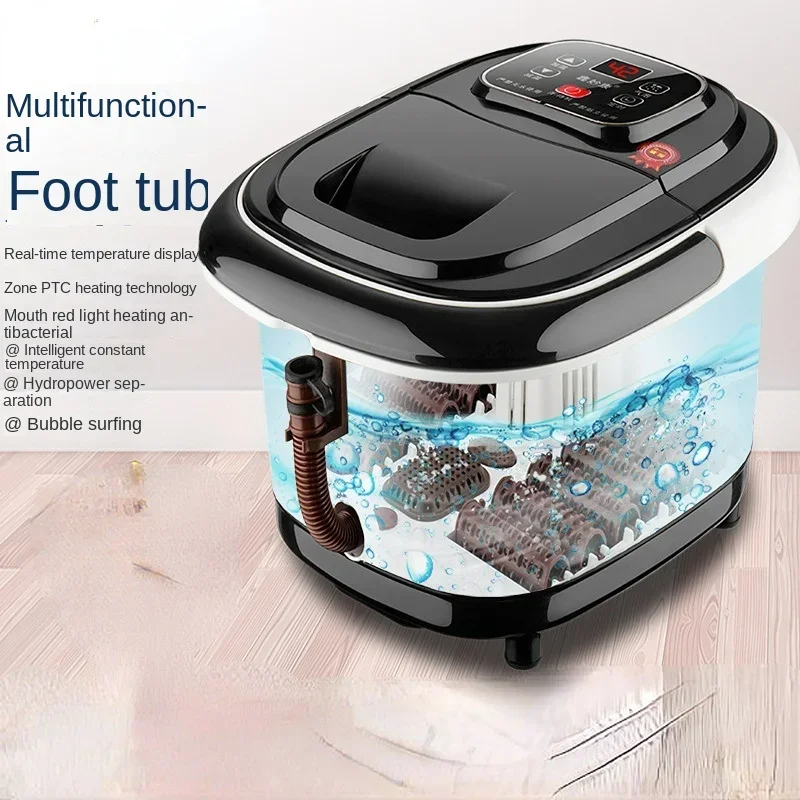 Deluxe Intelligent Foot Spa 12 Massage Rollers Heated Electric Soaking Tub Constant Temperature Control Spa Immersion System automatic heating foot bath,foldable foot soaking bucket