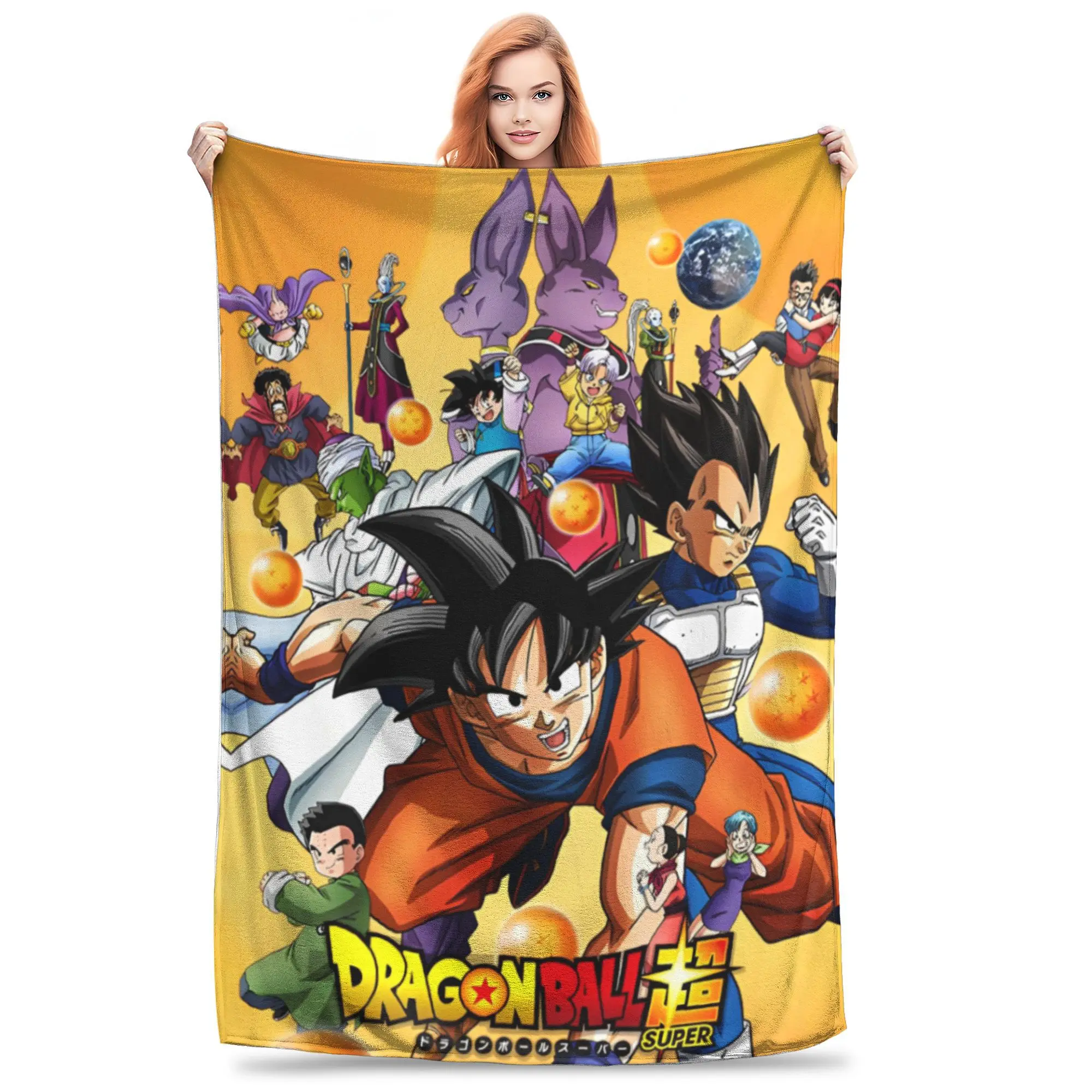 Dragon Ball Z Blanket Velvet All Season DBZ Anime Multifunction