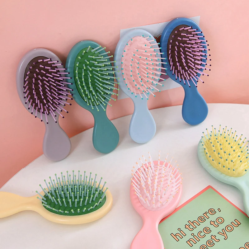 Mini Soft Bristles For Women Baby Girls Kids Wet Hair Brush Hair Combs Small Pocket Travel Hair Brush Hair Combs Toddler aqa baby средство для купания малыша и шампунь 2в1 travel size 100