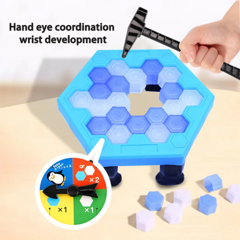 Children Save Penguin Ice Breaking Trap Toys Fun Parent Child Interaction Table Indoor Games Children's Toys Reduce Stress 4