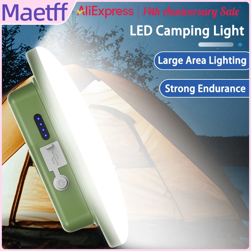 

Maetff 15600maH 80W rechargeable LED Camping Strong Light Magnet Portable Torch Tent Light working maintenance lighting