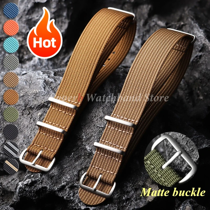 Ribbed Nylon Watch Strap - Versatile Military-Inspired Bracelet Accessory