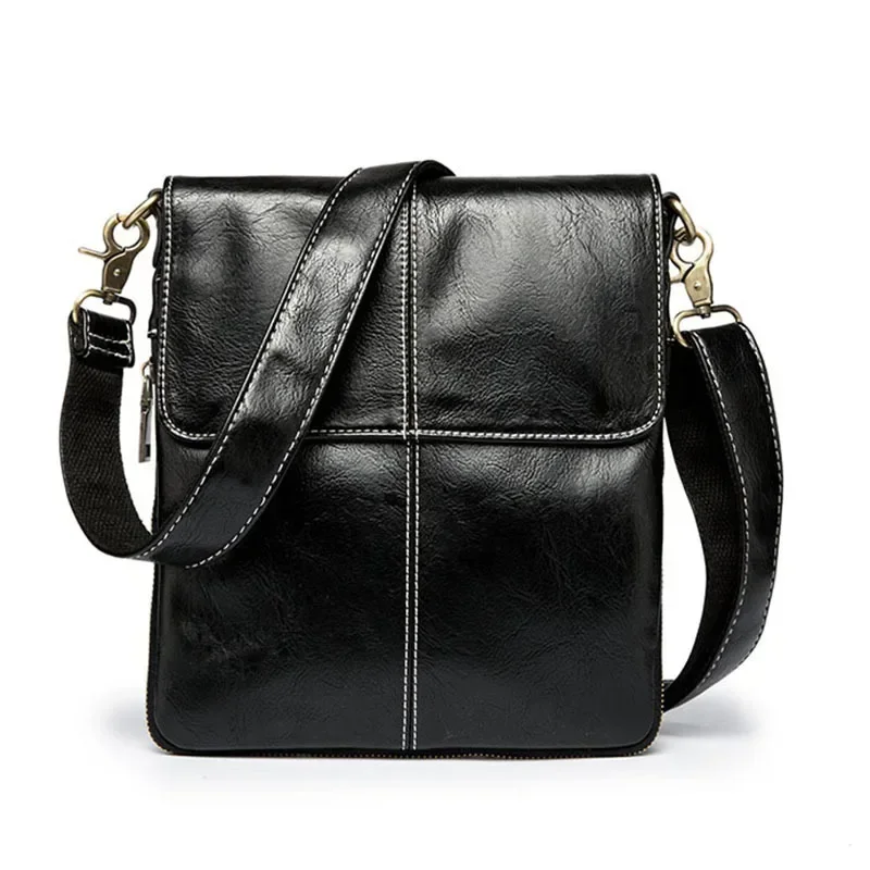 

Trendy New PU Leather Men's Retro Crossbody Shoulder Bag with Flap