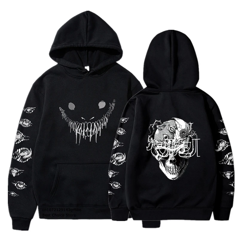 Berserk Anime Hoodies for Men Women Hooded Sweatshirts with Kangaroo Pocket Oversized Fleece Lined Pullover Chic Tops Outfits