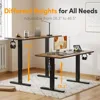Standing Desk, Stand up Height Adjustable Home Office Electric Desk, 48 x 24 Inch Sit Stand Desk with Splice Board, Rustic Brown 5