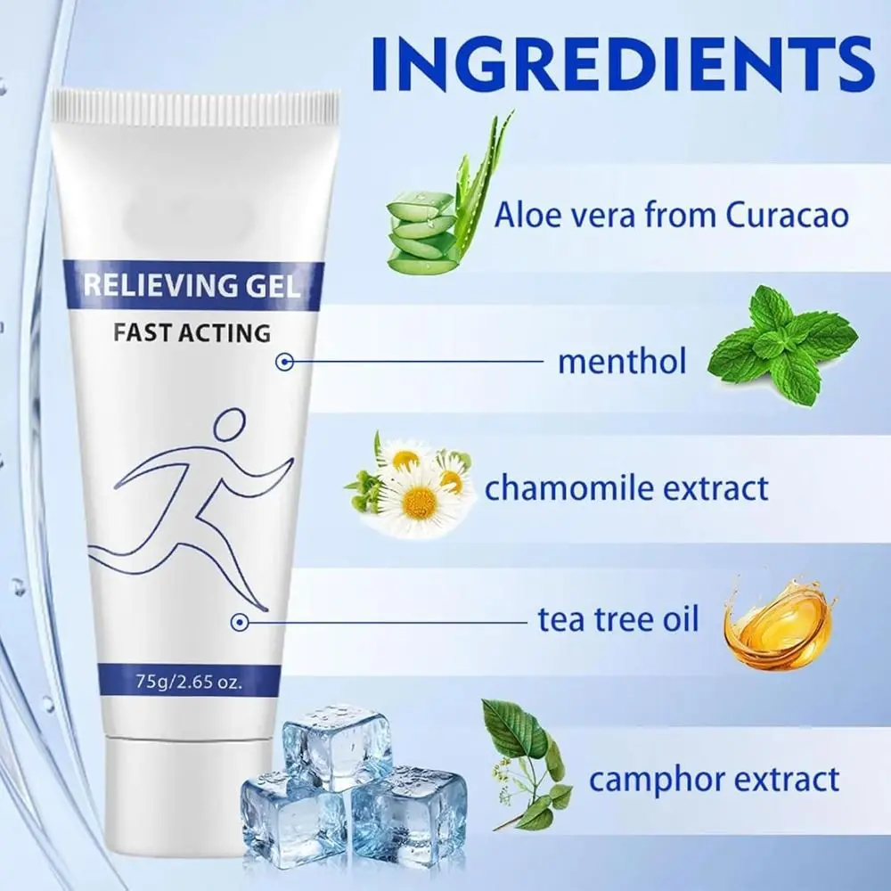 New with Menthol and Frankincense Soothing Cooling Gel Relieve Muscle Tension Nourishing Pain Relieving Gel Fast Absorbing