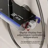 Bathroom Drizzle System Set Space Aluminum Shower System,LED display Matte Gray Pressurized Shower Bath Shower Set Home 3