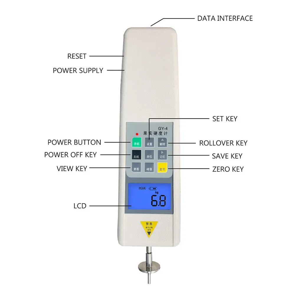 

GY-4 Digital Display Fruit Firmness Tester Fruit Ripe Tester Fruit Firmness Tester 2022 New