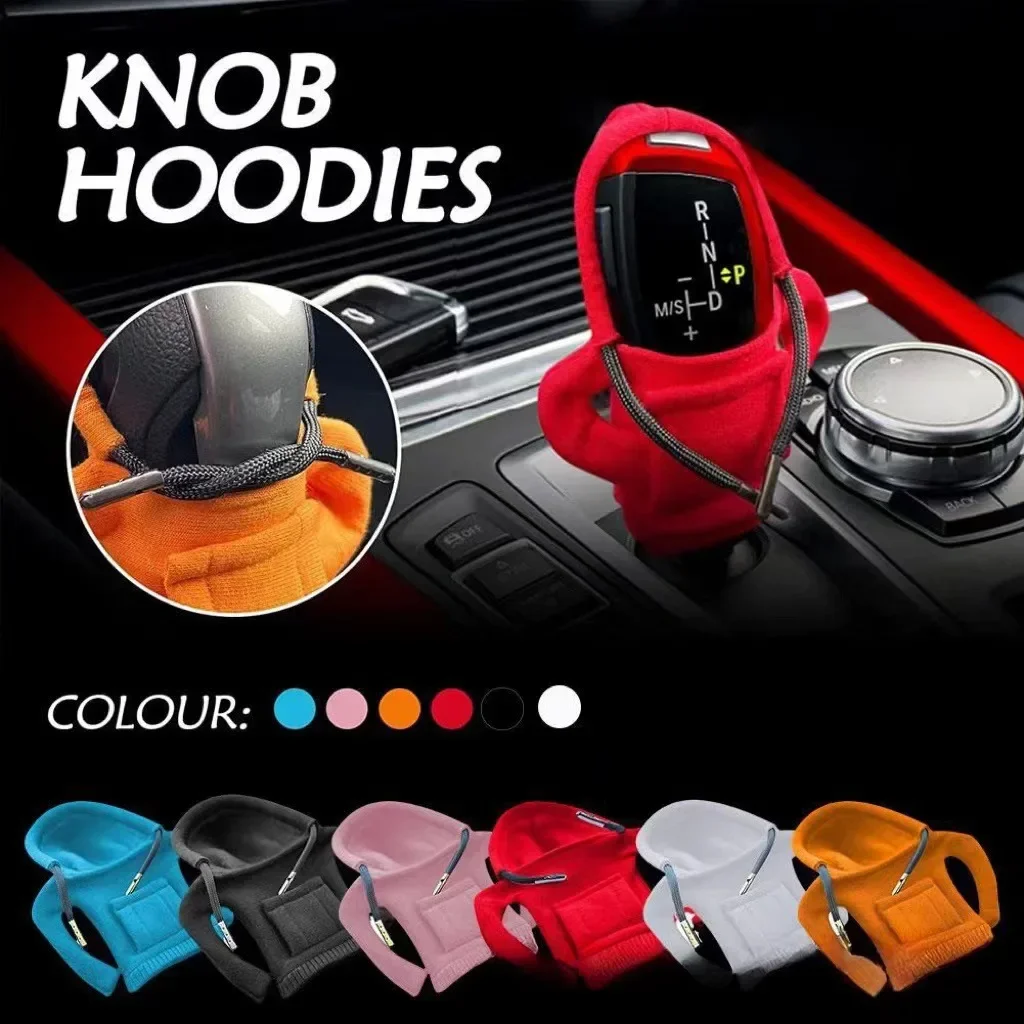 

Universal Car Gear Shift Handle Hoodie Cover Knob Hoodie Covers Decoration Fits Manual Automatic Car Interior Accessories