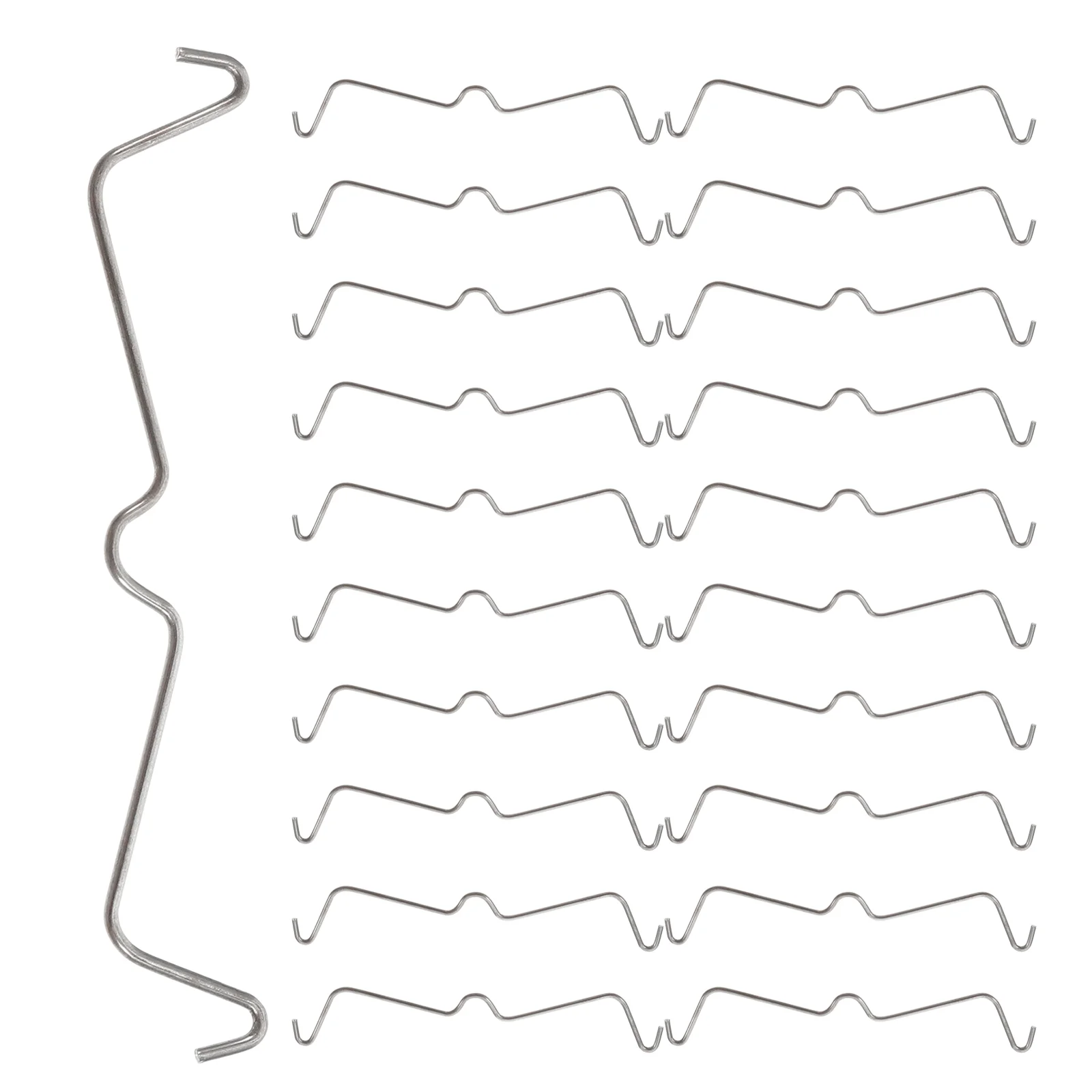 

100 Pcs Perforated Board Fixing Buckle Stainless Locks Clothes Rack Peg Pegboard Clip Steel Hook Clips Screwdriver Holder