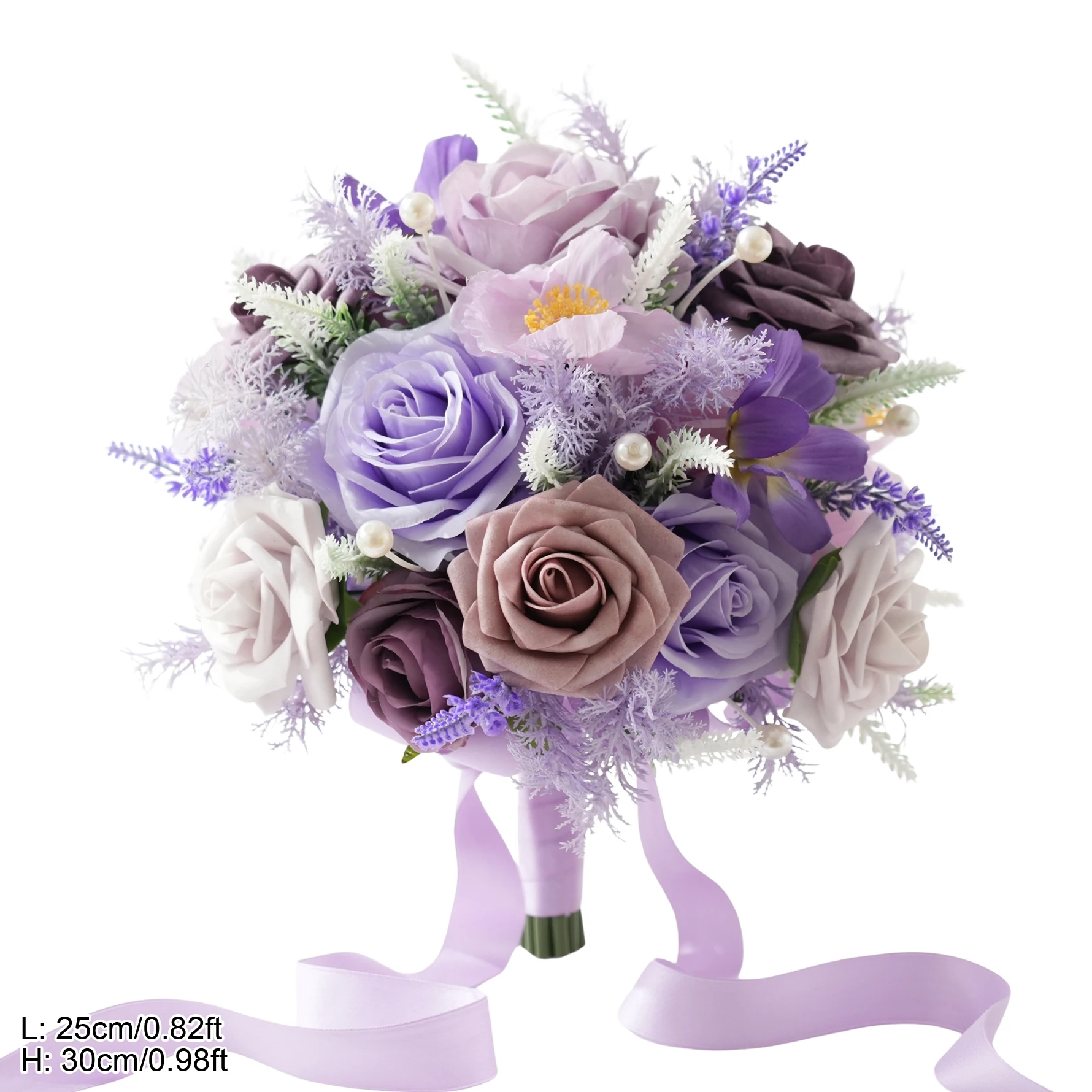 Purple bride bouquet