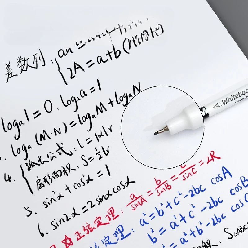 10pcs 화이트 보드 펜 0.5mm 수성 지우기 쉬운 어린이 그림 낙서 사무실 쓰기 학생 신문에 대한 내구성