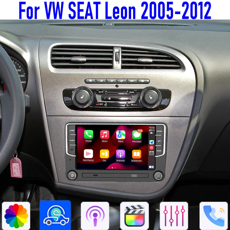 4GB+64GB 8 Core Autoradio per Seat Leon 2005-2012, Hodozzy Android 9 Pollici IPS