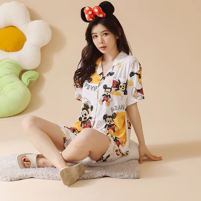 Disney Damen Schlafanzug Mickey Maus