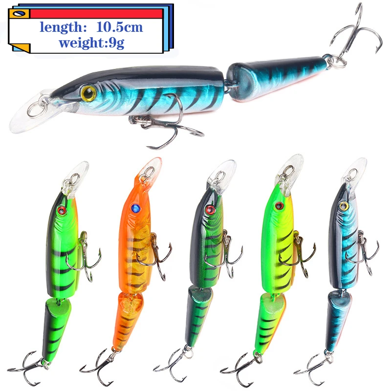 

Multi Sections Set of Wobblers Pike 10.5cm9g Fishing Lures Lsca Artificial Jointed Bait Crankbait Minnow for Fishing Carp Tackle
