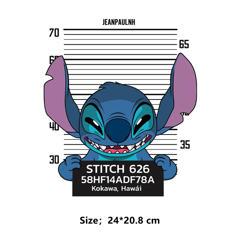 Disney Stitch and Mickey Mouse DIY patches for children Ironing applications clothes stickers