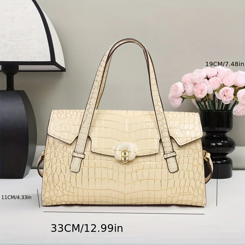 

Genuine leather2023 crocodile pattern women's bag, new crossbody bag, feeling, light luxury, one shoulder handbag