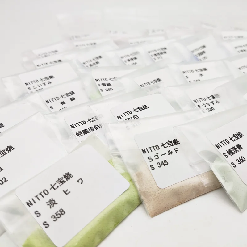10g Points Pack Pottery Glaze Enamel Cloisonne Pigment DIY Jewelry Ring Silver Ornaments Clay Decorative Material Color Powder