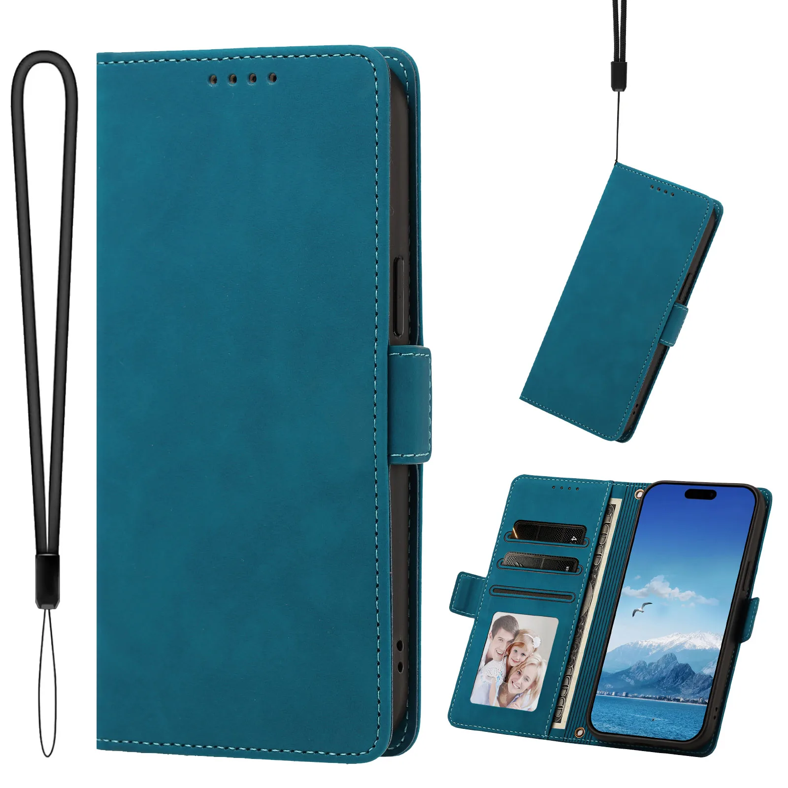 Luxury Leather Flip Wallet Phone Case - Premium Protective Cover