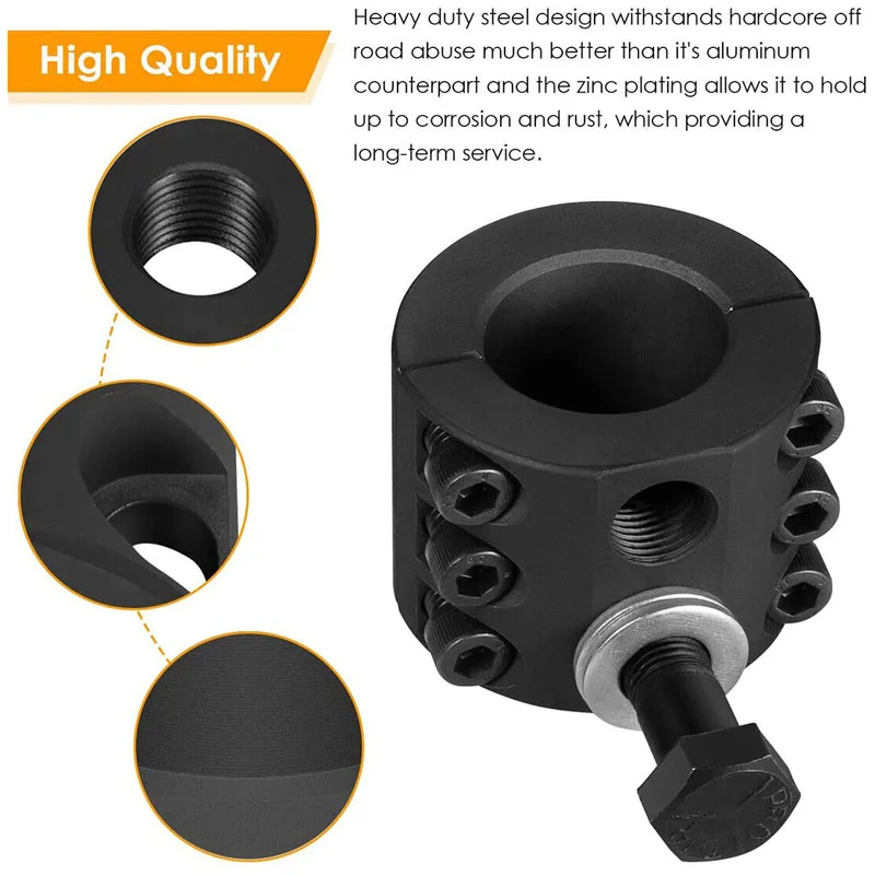 Steering Stabilizer Tie Rod Clamp (1-3/8" OD tube) Fits for Jeep Wrangler JK TJ XJ ZJ MJ 2007-