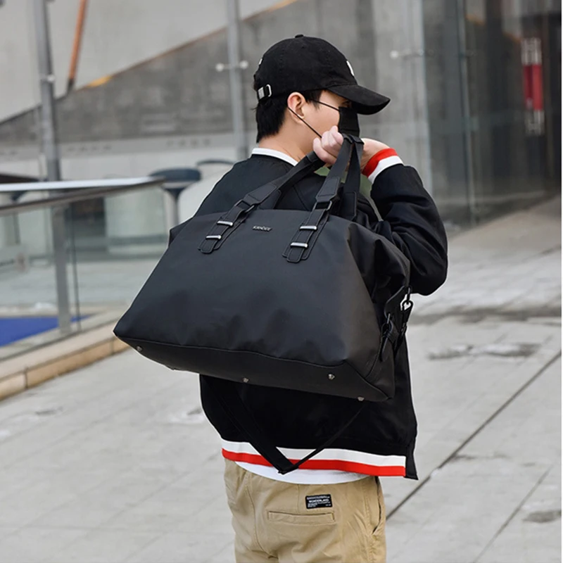 

2023 Men Travel Bags Male Waterproof Oxford Handbags Casual Shoulder Bag Large Capacity Luggage Bags