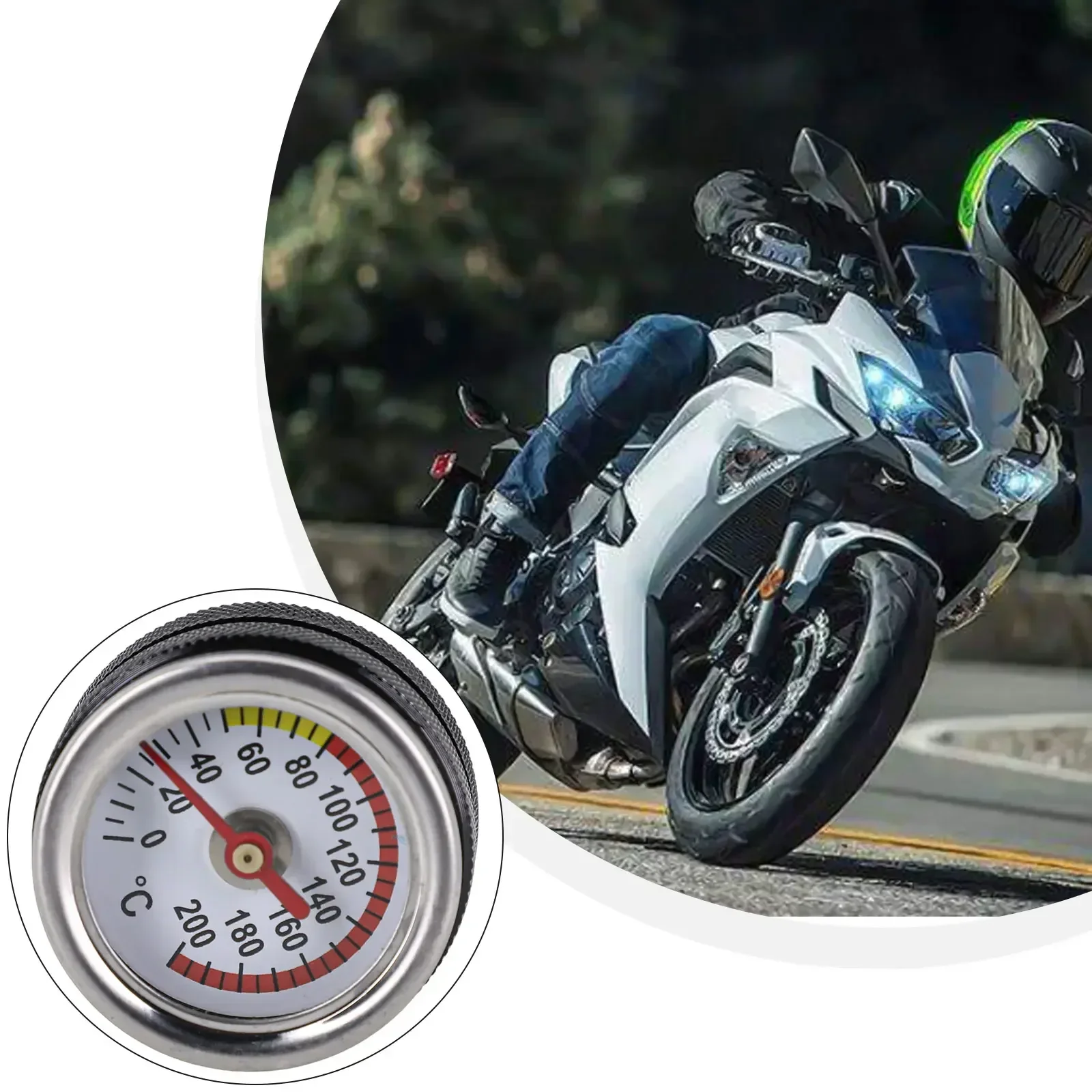 M30x1.5 Motorbike Oil Gauge Oil Temperature Gauge Engine Temperature Accessories For Kawasaki W650/W400/W800 1987-98