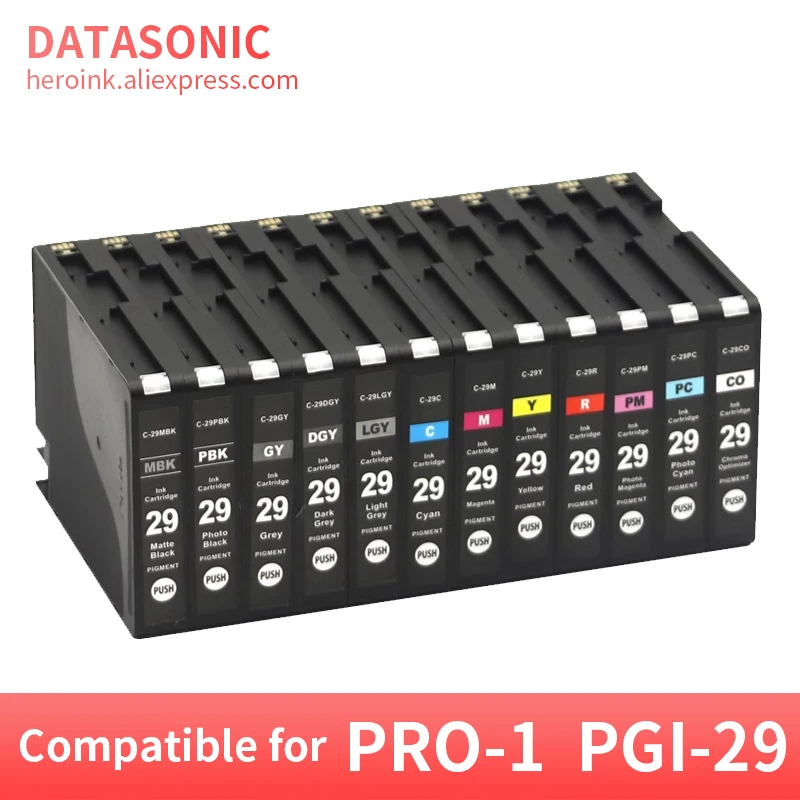 Pgi-29Mbk Pbk Per Canon Pgi-29 Pgi29 C-29 Cartuccia Di Inchiostro Compatibile Con Inchiostro A Pigmenti Per Stampante Canon Ink Pixma Pro-1 Pro 1