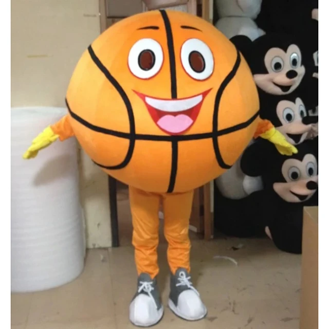 personaje de disfraz de mascota de Basketball Ball vestido con un traje de  baño de una pieza y broches - Disfraces de mascotas -  Tamaño  L (175-180 CM)
