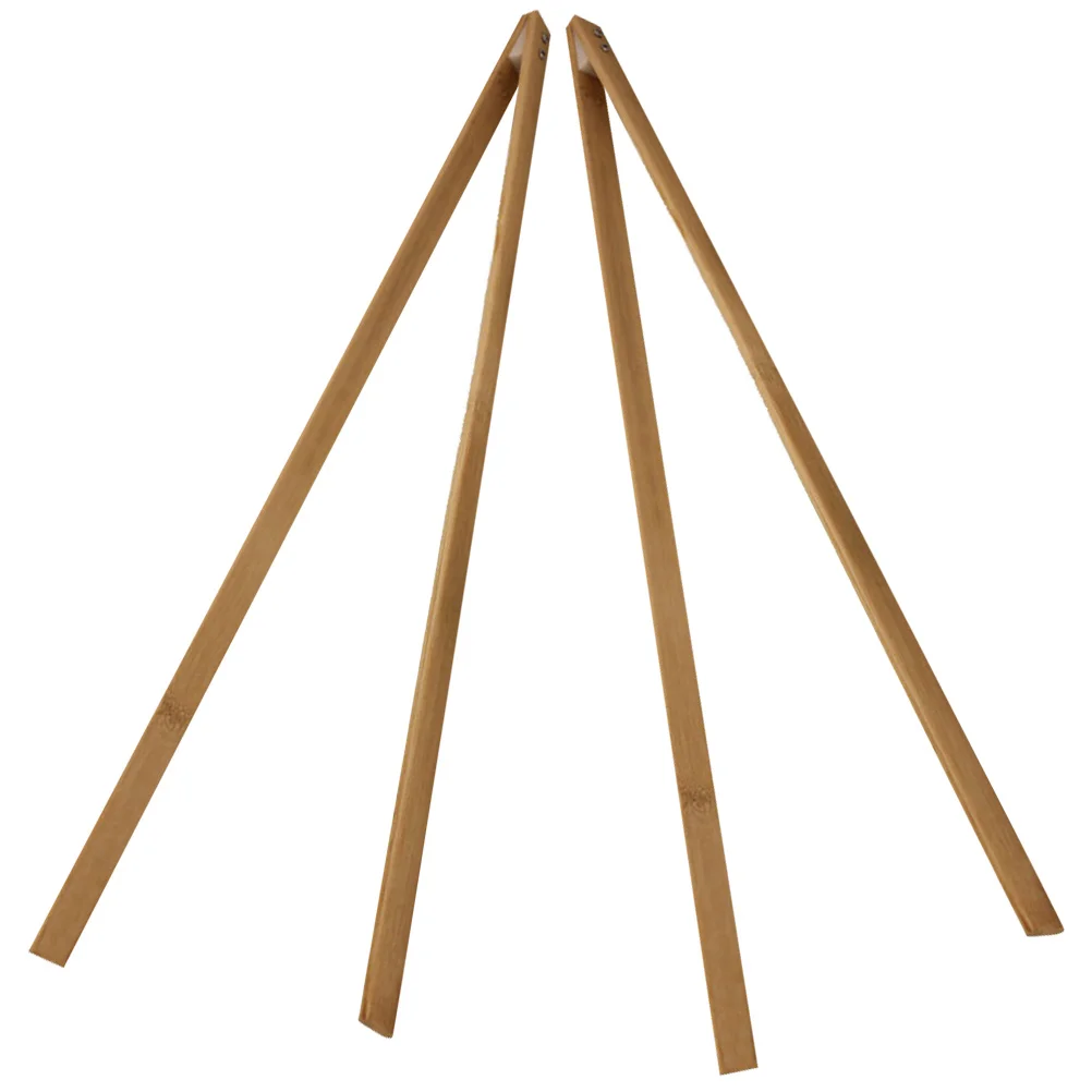2 Pcs Bamboo Trash Tongs Grill Tools Picker Grabber Can Reusable Garbage Clip Elder Long Upper 5
