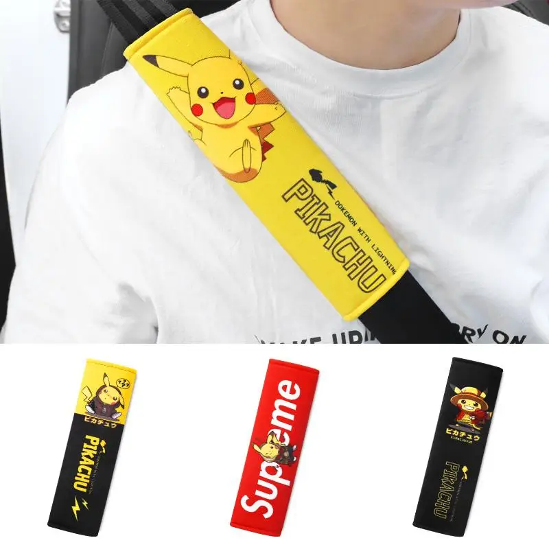 Seatbelt Cover Anime Cartoon Cute Pikachu Car Seat Belt Shoulder