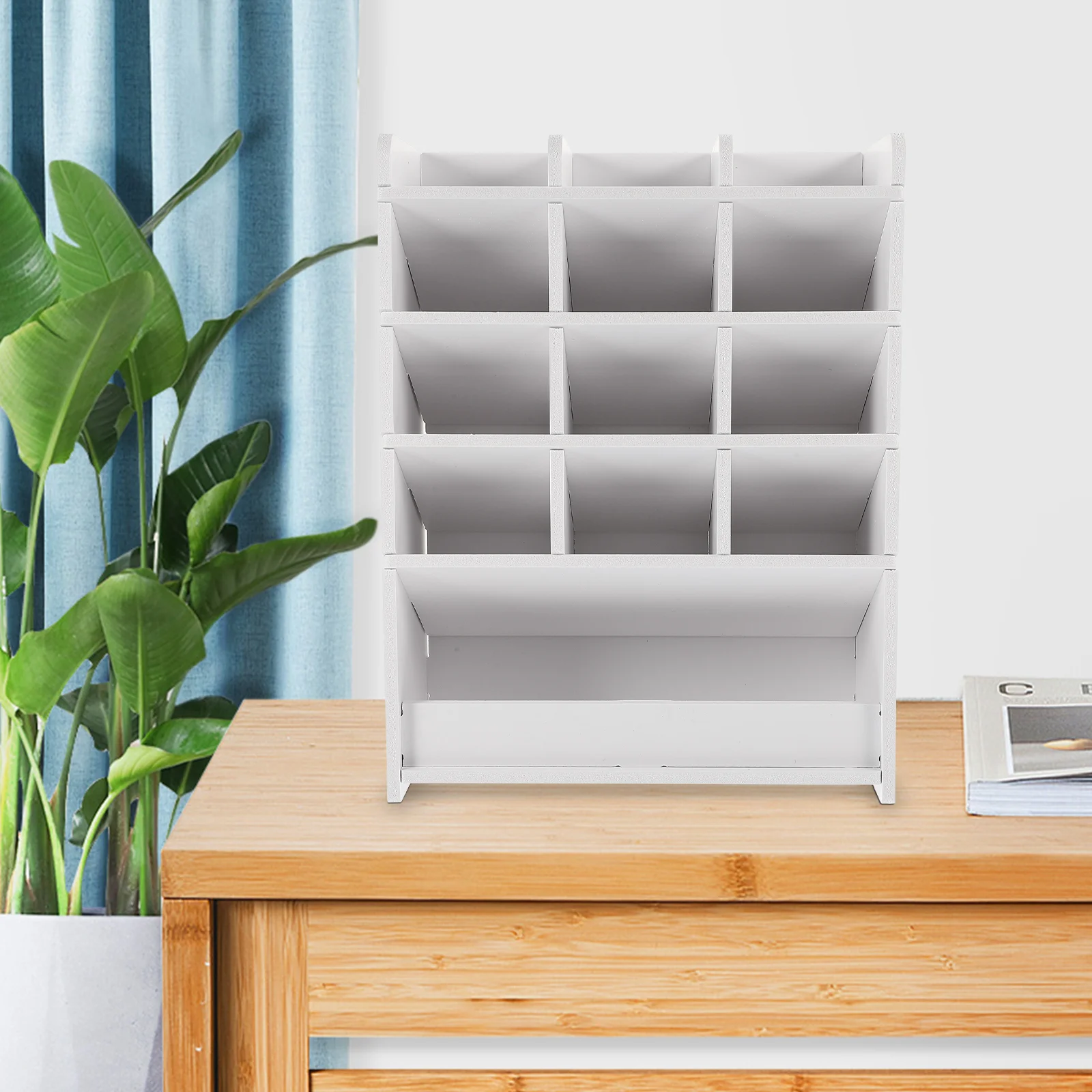 

Настольный органайзер с отсеком, канцелярские товары, ручка для макияжа, держатель кистей, многофункциональное дерево, пластик, хранилище для детей