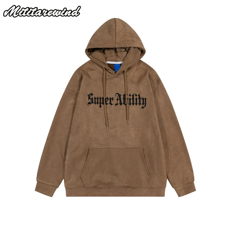 

American Spring And Autumn Goth Letter Print High Street Men Pullover Hoodies Y2k Loose Hip Hop Casual Design Coat Swaetshirts