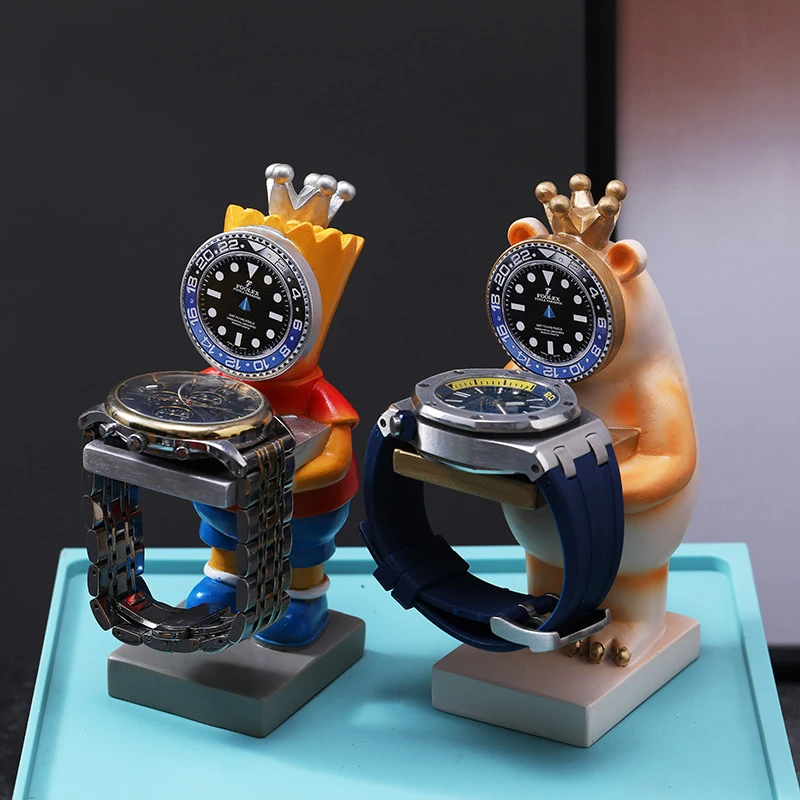 New Resin Watch Stand Cartoon Watch Bracket Fashion Box Case Clock Gift Organizer Home Decorations Holder Stand