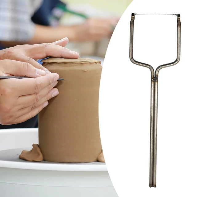 Coupe-fil d'argile créatif, outil de coupe, coupe-boue en acier inoxydable, trancheur en forme de U, argile céramique, grattage polymère, outil de poterie 4