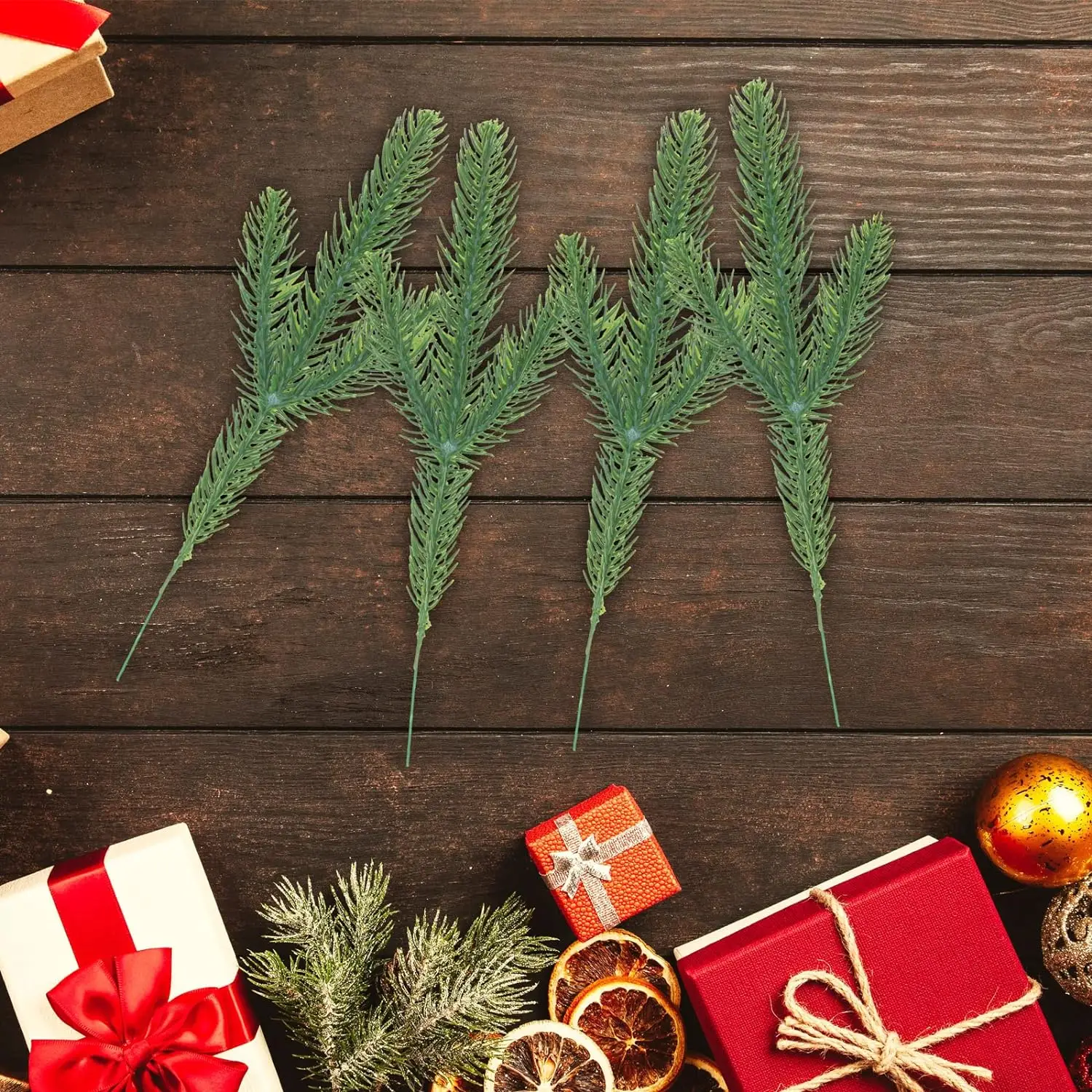 Set of Artificial Pine Branches