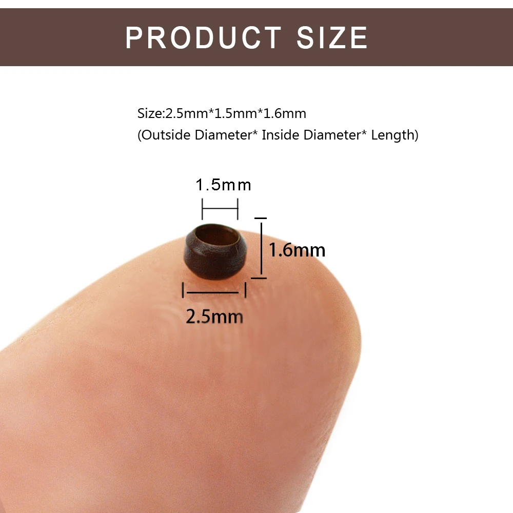 2.5mm 헤어 익스텐션 마이크로 링 링크 비즈 나노 링 비즈 헤어 익스텐션용 헤어 익스텐션 도구 1000개