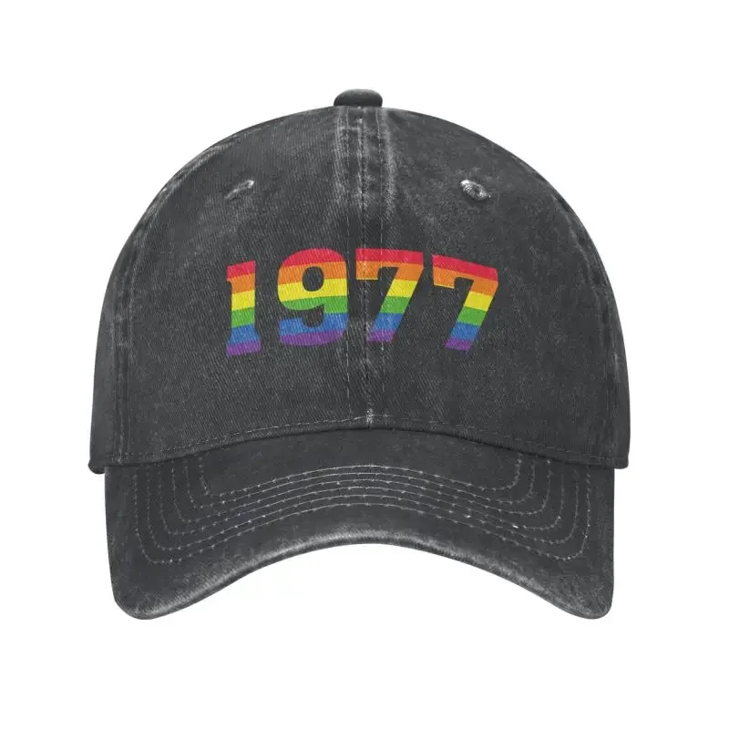 

Punk Unisex Cotton Born In 1977 Birthday Gift Baseball Cap Adult Adjustable Dad Hat Women Men Sports