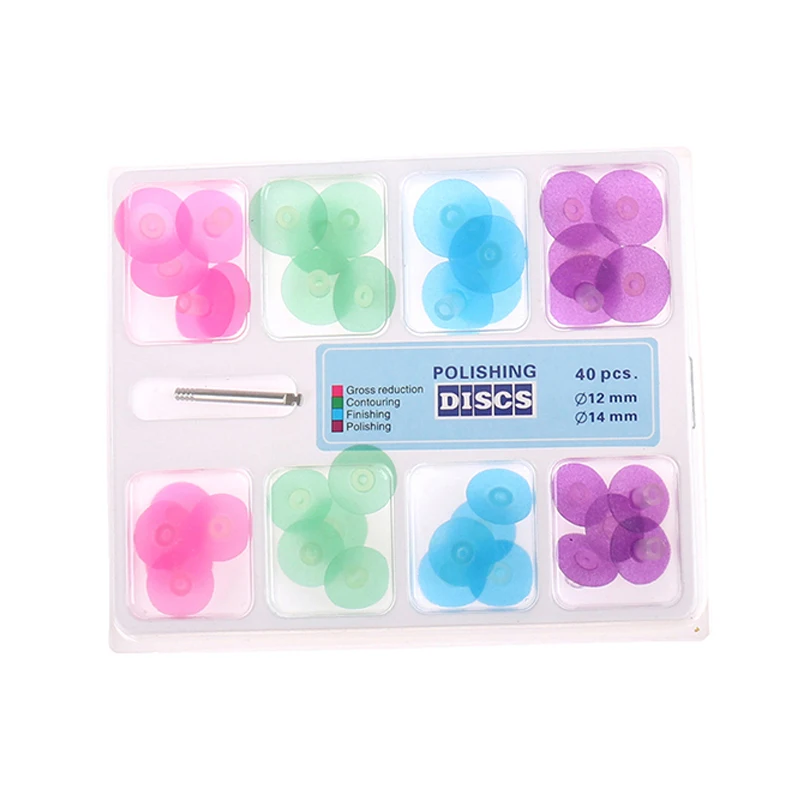 40Pcs Dental Finishing And Polishing Discs Polishing Strips Mandrel Set